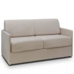 Canapé lit rapido COLOSSE matelas épaisseur 22 cm à mémoire de forme velours gris silver gris Inside75