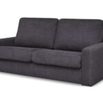 Canapé convertible 3 places en tissu SAMIA coloris anthracite