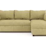 Canapé d'angle convertible et réversible 4 places en tissu COSY coloris camel