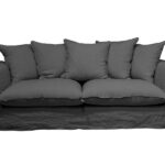 Canapé fixe 3 places en tissu COCOON coloris anthracite