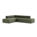 Canapé angle convertible tissu texturé, Ginosa VERT FORET