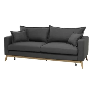 DUKE Canapé convertible 3 places gris ardoise
