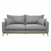 DUKE Canapé convertible 3 places gris clair