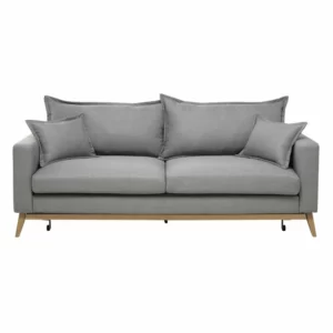 DUKE Canapé convertible 3 places gris clair