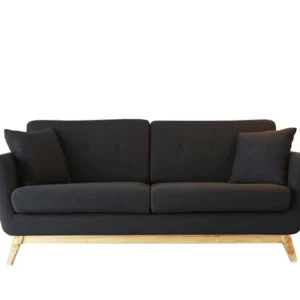 CANAPÉ 3 PLACES STYLE SCANDINAVE GRIS ANTHRACITE